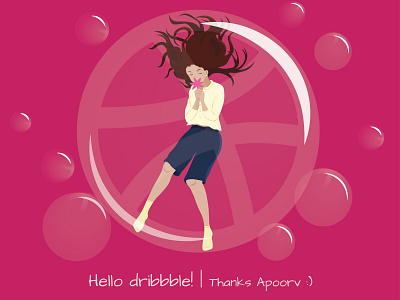Hello Dribbble! art bubble design firstshot graphicart hellodribbble illustration illustrator peace vector