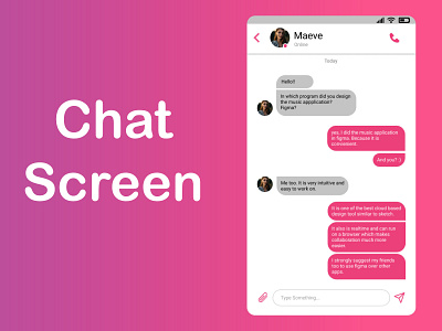 Chat Screen app design ui ux