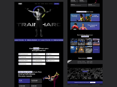 Gym Website branding cards figma fitness graphic design gym red tape typography ui ux web design website workout
