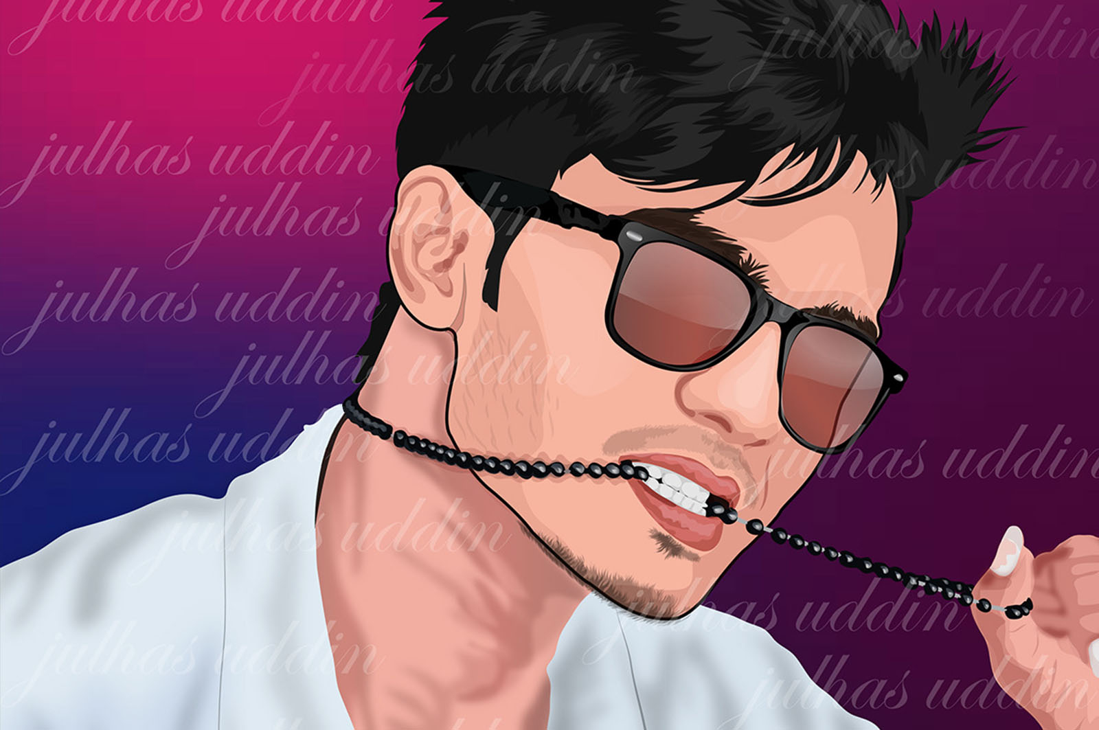 Realistic vector cartoon portrait illustration by JULHAS UDDIN on Dribbble