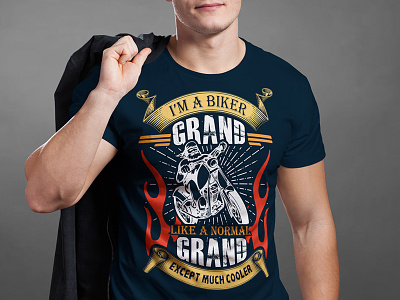 I am a biker grandTshirt Design