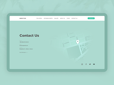 Travel Website,Contact contact desing flat fluent greece travel ui