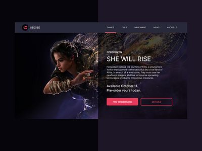 Pre-order website dailyui design figma gaming ui ux web