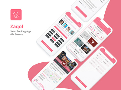 Salon booking app UI/UX design