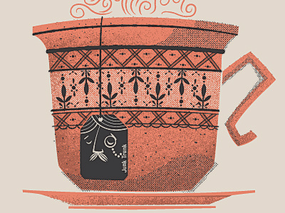 Tea Time apparel illustration junk trunk sockmonkee tea vector