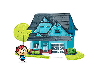 Changing Homes 2 editorial home house illustration sockmonkee vector