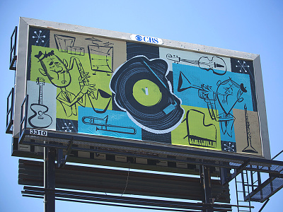 Billboard Jazz atlanta billboard georgia illustration mailchimp sockmonkee vector