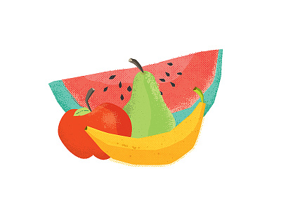 Frootz apple banana fruits fruitsnacks gushers illustration pear sockmonkee watermelon