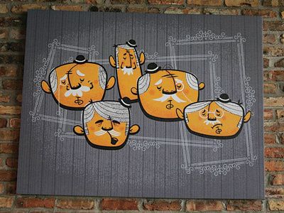 The Bowler Bros illustration mural sockmonkee