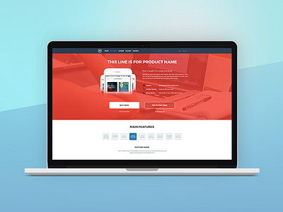 Red Website Mockup