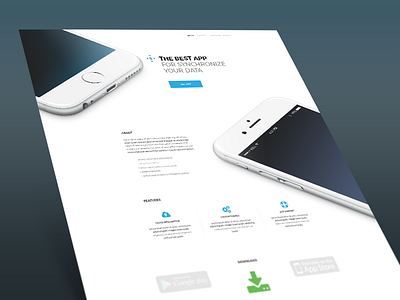 Stylish app landing page