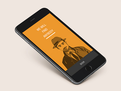 Detective agency iOS application splash screen agency app application detective illustration ios