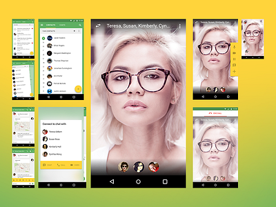 ICQ app Material redesign concept app call chat icq ios material messenger redesign users videochat