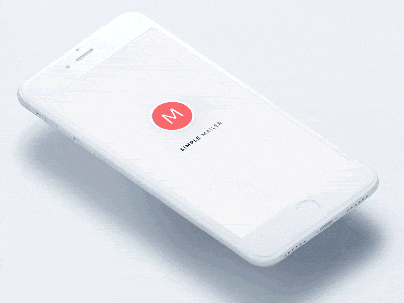 Simple Mailer application app application grey ios light lightweight mail ui ux white