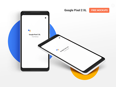 Google Pixel 2 XL Free PSD mockup. Front and Isometric views. android bundle download free freebie google google pixel mockup pixel 2 pixel xl psd smarthone