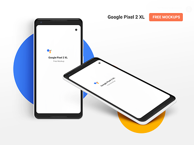 Google Pixel 2 XL Free PSD mockup. Front and Isometric views.