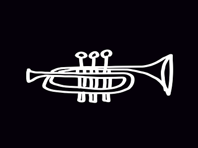trumpet bamboo black cursordesign cursordesignstudio design draw freehand graphic graphicdesign icon illustration jazz makesthingsvisible minimal music trumpet wacom wind instruments