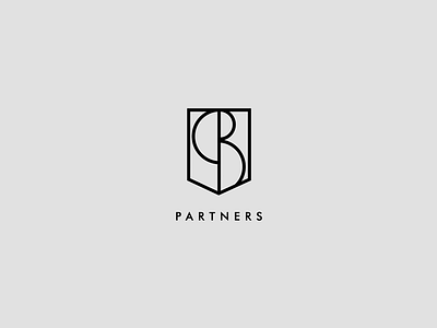 P & B partners logo communications corporate cursordesign design logo monogram outline shield symbol vector