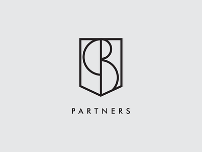 P & B partners logo company cursordesign dorian illustration logo monogram shield vector
