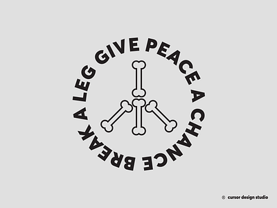 Peace bones cursordesign design graphic peace t shirt typography