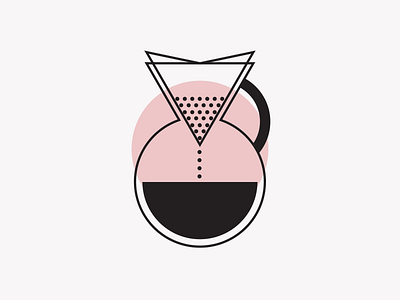 Chemex brew cafe chemex coffee cursordesign design icon lasramblas lines minimal pantone pink