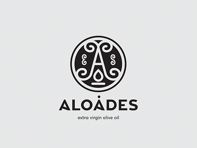 Aloades extra virgin olive oil cursordesign food greece icon illustration logo logotype monogram oliveoil symbol typography vector