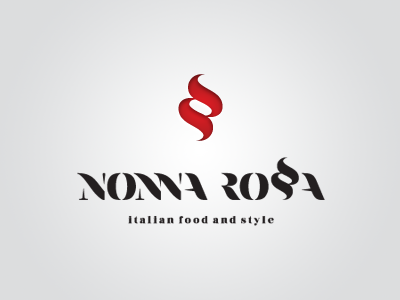 Nonna Rossa design illustration logo typography vector