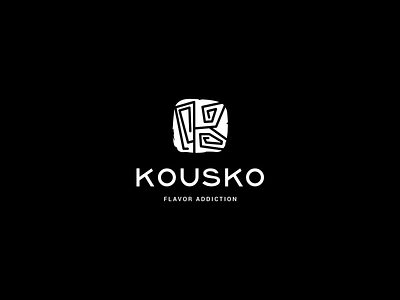 Kousko Logo black brand cafe coffee coffee app cursordesign design designer flavor graphic graphicdesign icon illustration logo logotype monogram peru typography vector visual