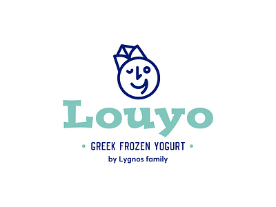 Louyo brand cursordesign cursordesignstudio design frozen yogurt frozenyogurt graphicdesign greece icon illustration logo logotype logotype design pantone santorini typography vector