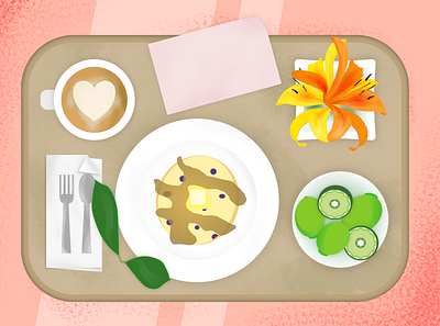 Mother's Day Breakfast affinity designer bakery breakfast cafe coffee creation design food illustration mom morning mother mothers day mothersday texture vector