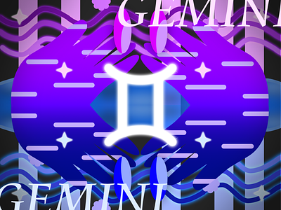 Gemini affinity designer creation design horoscope illustration reflection typography vector weeklywarmup zodiac zodiac sign