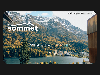 Le Sommet Hotel Website affinity designer branding design hotel landing page logo luxury mountain typography website