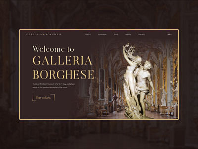 Museum concept baroque concept museum redesign ui webdesign website website design