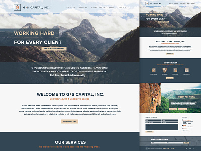 G&S Capital Inc. financial outdoors user experience ux web design website