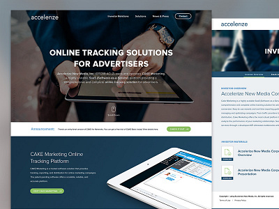 Accelerize company marketing tech web website