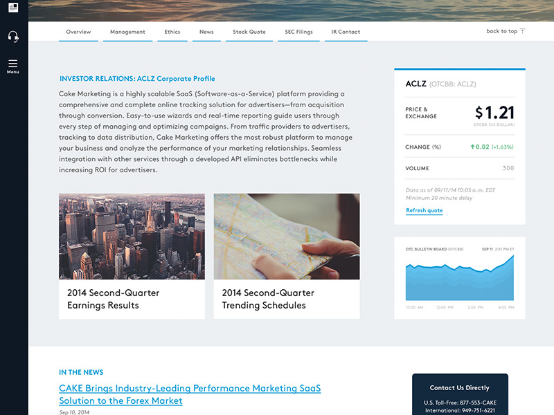 Cake Investor Relations by DJ Bradley on Dribbble