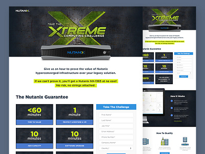 Nutanix Xtreme Challenge Microsite infrastructure it microsite responsive rwd server tech web web design website