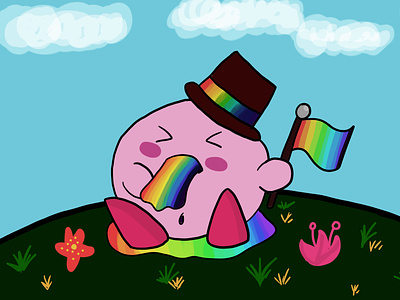 Kirby x Pride adobe photoshop art digital artist digital painting illustration kirby kirby x pride pride rainbows