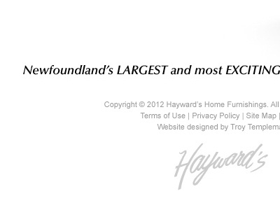 Hayward's Website Footer