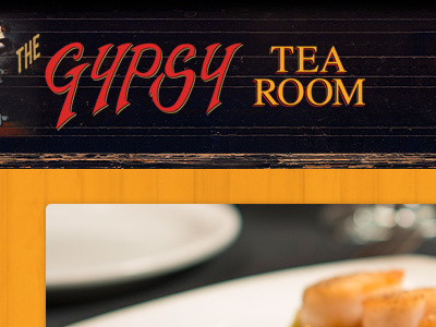 Gypsy Tea Room Website Header banner carousel design development header logo website