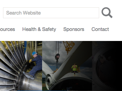 AMCO Website Navigation banner header navigation search website