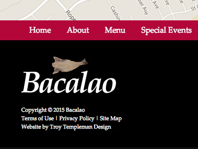 Bacalao Website Footer