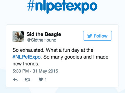 NL Pet Expo Minisite Twitter