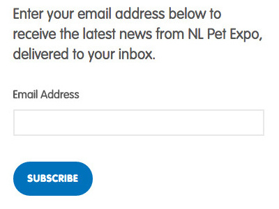 NL Pet Expo Minisite Newsletter