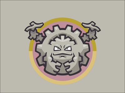 075 Graveler badge collection icon illustration kanto mascot patch pokédex pokémon series