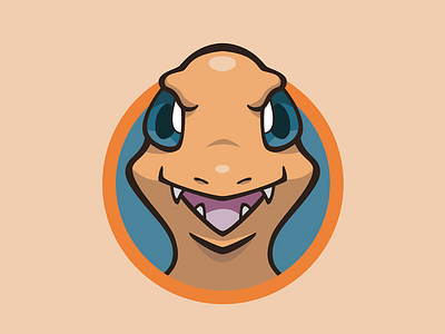 004 Charmander badge charmander collection icon illustration logo mascot pocket monster pokédex pokémon series