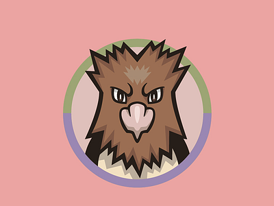 021 Spearow badge icon illustration kanto logo mascot patch pokédex pokémon spearow