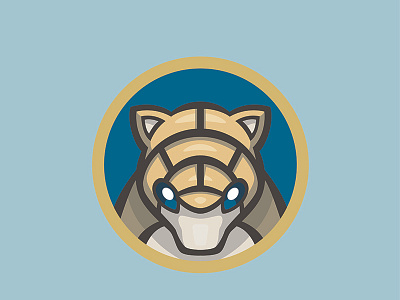 027 Sandshrew badge collection icon illustration kanto mascot patch pokédex pokémon sandshrew series