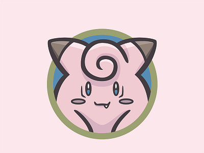 035 Clefairy badge clefairy collection icon illustration kanto mascot patch pokédex pokémon series