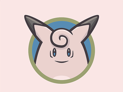 036 Clefable badge clefable collection icon illustration kanto mascot patch pokédex pokémon series